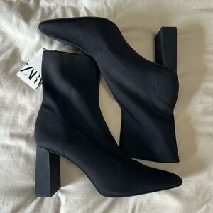 Zara black booties